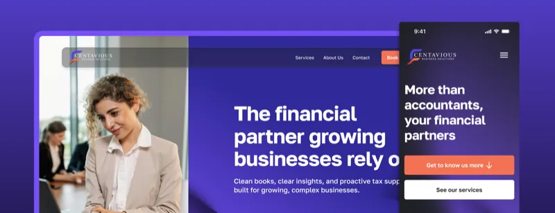 Centavious website preview