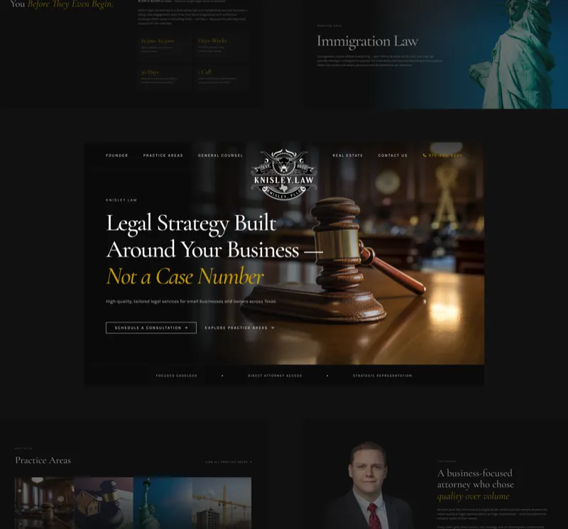 Knisley Law website preview